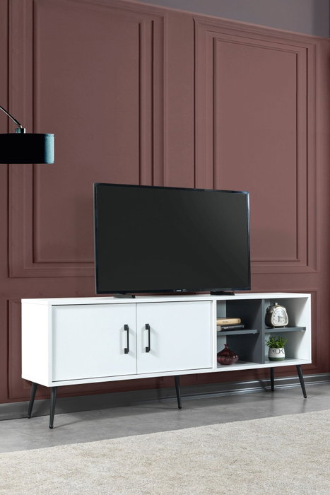 Hanah Home Şile 3612 Soporte para TV Blanco y Antracita Hanah Home Şile 3612 Soporte para TV Blanco y Antracita